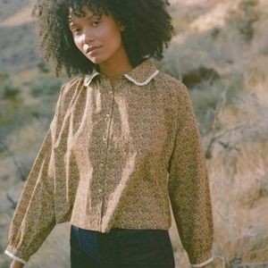 Christy Dawn Sadie Blouse in Golden Blooming Vine Small